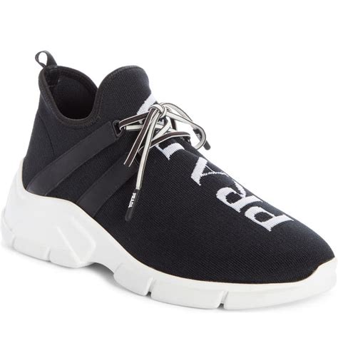 prada sock sneakers all black|prada black sneakers ladies.